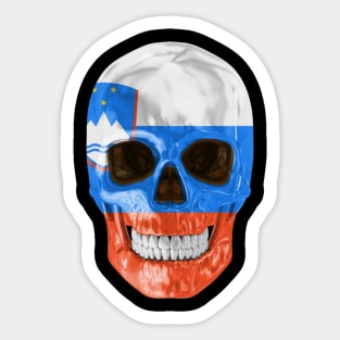 Slovenia Flag Skull - Gift for Slovenian With Roots From Slovenia Sticker